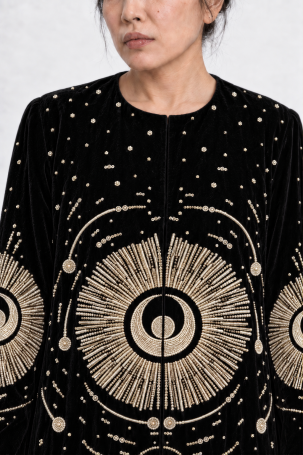 Bathrobe Zardozi Takshila Couture Velvet