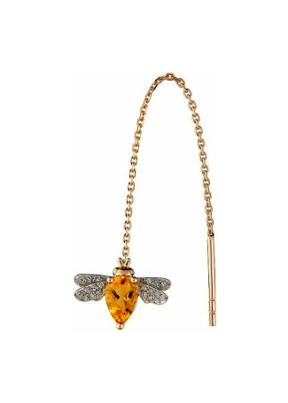 Моно серьга Bee Goddess Bee Розовое золото