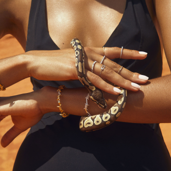 Кольцо Djula Glam Rock Белое золото