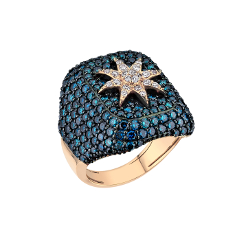 Кольцо BeeGoddess Venus Star Розовое золото