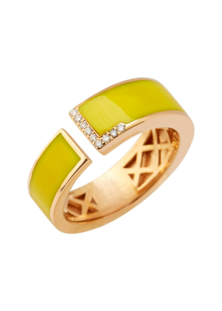 Кольцо RF Enamel Розовое золото