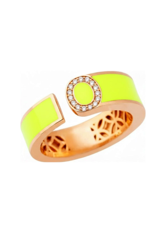 Кольцо RF Enamel Розовое золото