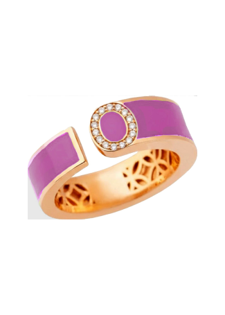 Кольцо RF Enamel Розовое золото