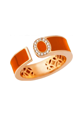 Кольцо RF Enamel Розовое золото