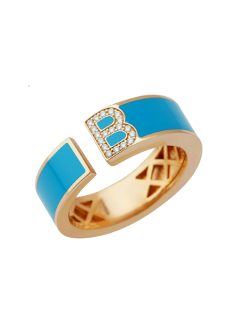 Кольцо RF Enamel Розовое золото