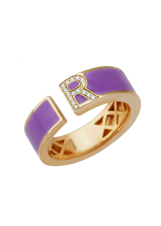 Кольцо RF Enamel Розовое золото