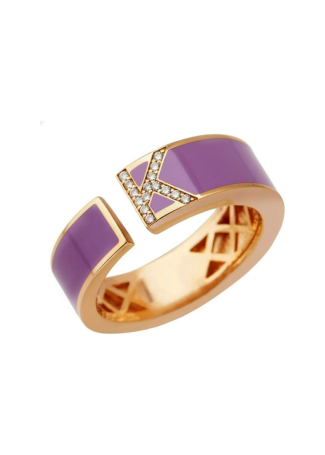 Кольцо RF Enamel Розовое золото