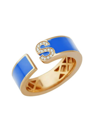 Кольцо RF Enamel Розовое золото