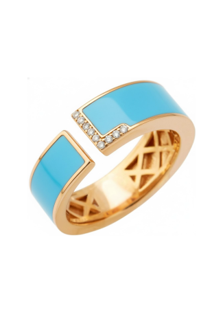 Кольцо RF Enamel Розовое золото