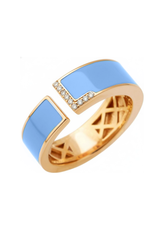 Кольцо RF Enamel Розовое золото