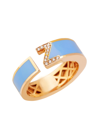 Кольцо RF Enamel Розовое золото
