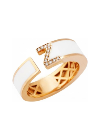 Кольцо RF Enamel Розовое золото