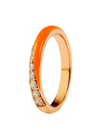 Кольцо RF Enamel Розовое золото