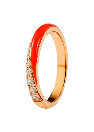 Кольцо RF Enamel Розовое золото