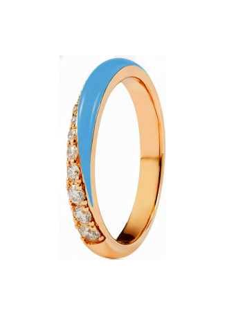 Кольцо RF Enamel Розовое золото