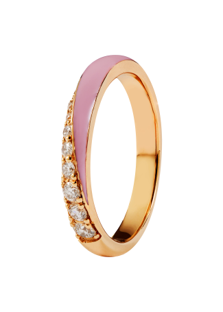 Кольцо RF Enamel Розовое золото