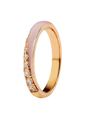 Кольцо RF Enamel Розовое золото