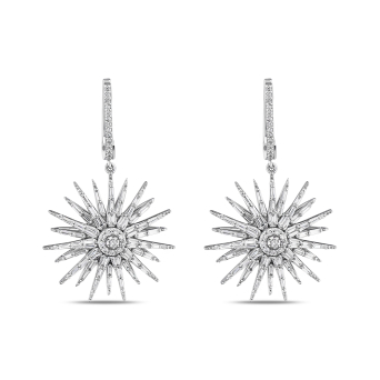 Серьги BeeGoddess Jardin Star Белое золото