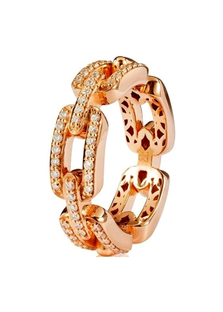 Кольцо RF Link Розовое золото