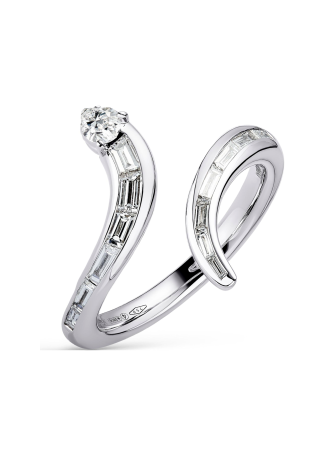Кольцо Damiani Fantasy Cut Белое золото