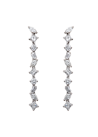 Серьги Damiani Fantasy Cut Белое золото