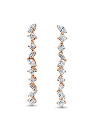 Серьги Damiani Fantasy Cut Розовое золото