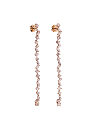 Серьги Damiani Fantasy Cut Розовое золото