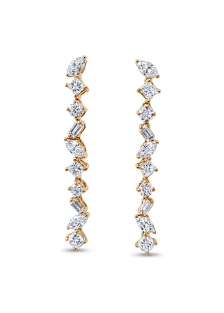 Серьги Damiani Fantasy Cut Желтое золото