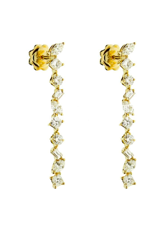 Серьги Damiani Fantasy Cut Желтое золото