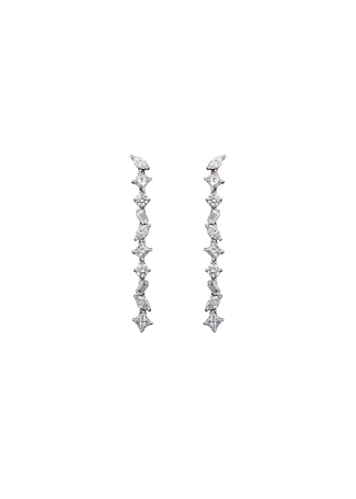 Серьги Damiani Fantasy Cut Белое золото