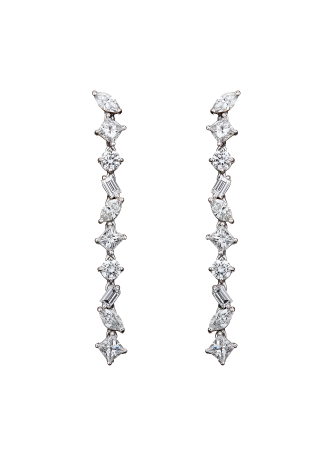 Серьги Damiani Fantasy Cut Белое золото