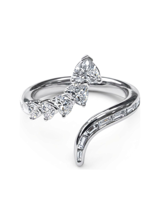 Кольцо Damiani Fantasy Cut Белое золото