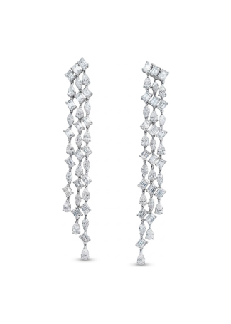 Серьги Damiani Fantasy Cut Белое золото