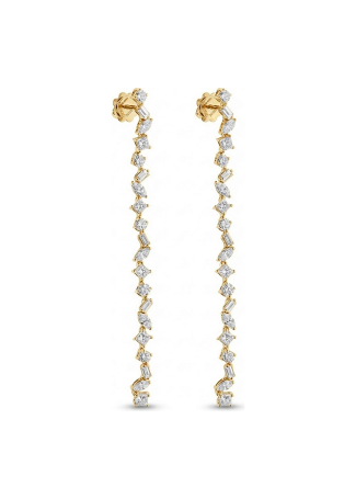 Серьги Damiani Fantasy Cut Желтое золото