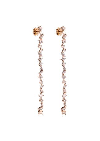 Серьги Damiani Fantasy Cut Розовое золото