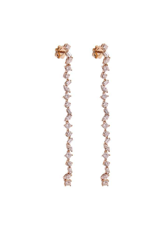 Earrings Damiani Fantasy Cut Rose Gold