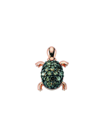 Моно серьга BeeGoddess Turtle Розовое золото