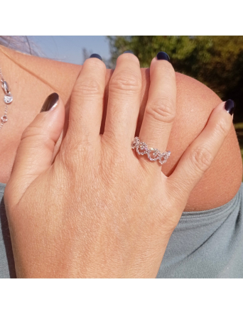 Кольцо Damiani Juliette Белое золото