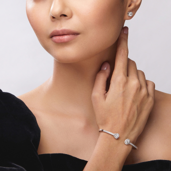 Браслет Damiani Minou full pavè Белое золото