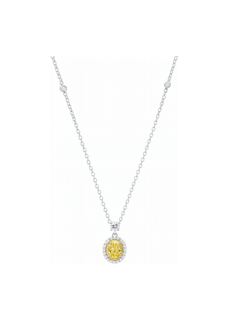 Колье Damiani Minou full pavè Белое золото