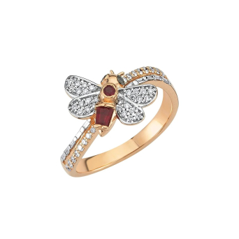 Кольцо BeeGoddess Bee Розовое золото