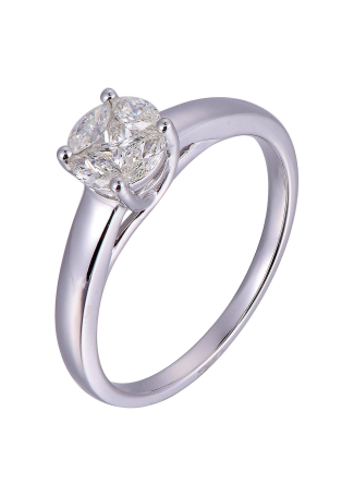 Кольцо Aspire Base Белое золото