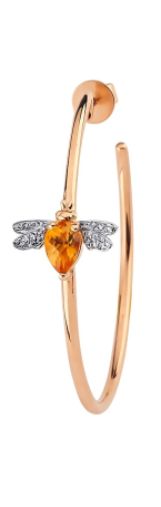 Моно серьга BeeGoddess Bee Розовое золото