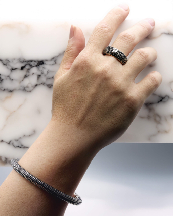 Кольцо Damiani Metropolitan Черное золото