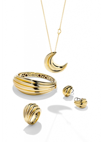 Кольцо Damiani Spicchi luna Желтое золото