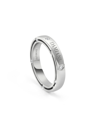 Кольцо обручальное Damiani D.Side Белое золото