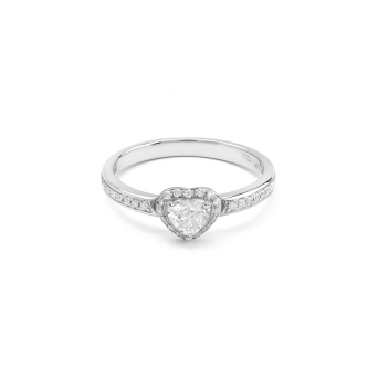 Кольцо Damiani Minou full pavè Белое золото