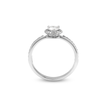 Кольцо Damiani Minou full pavè Белое золото