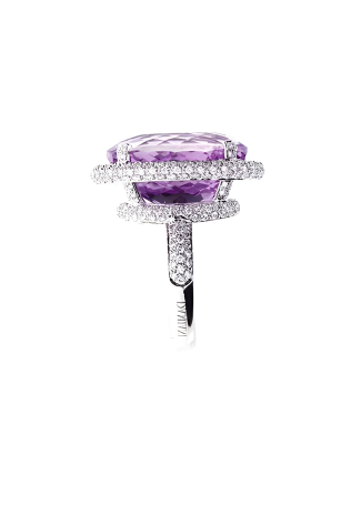 Кольцо Damiani Minou full pavè Белое золото