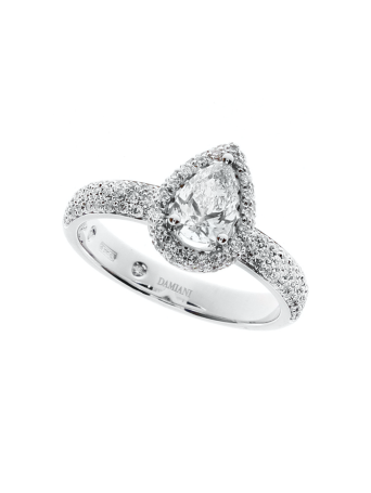 Кольцо Damiani Minou full pavè Белое золото